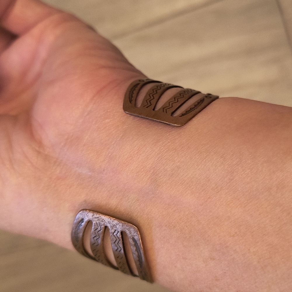 Copper bracelet set - Picture 7 of 9